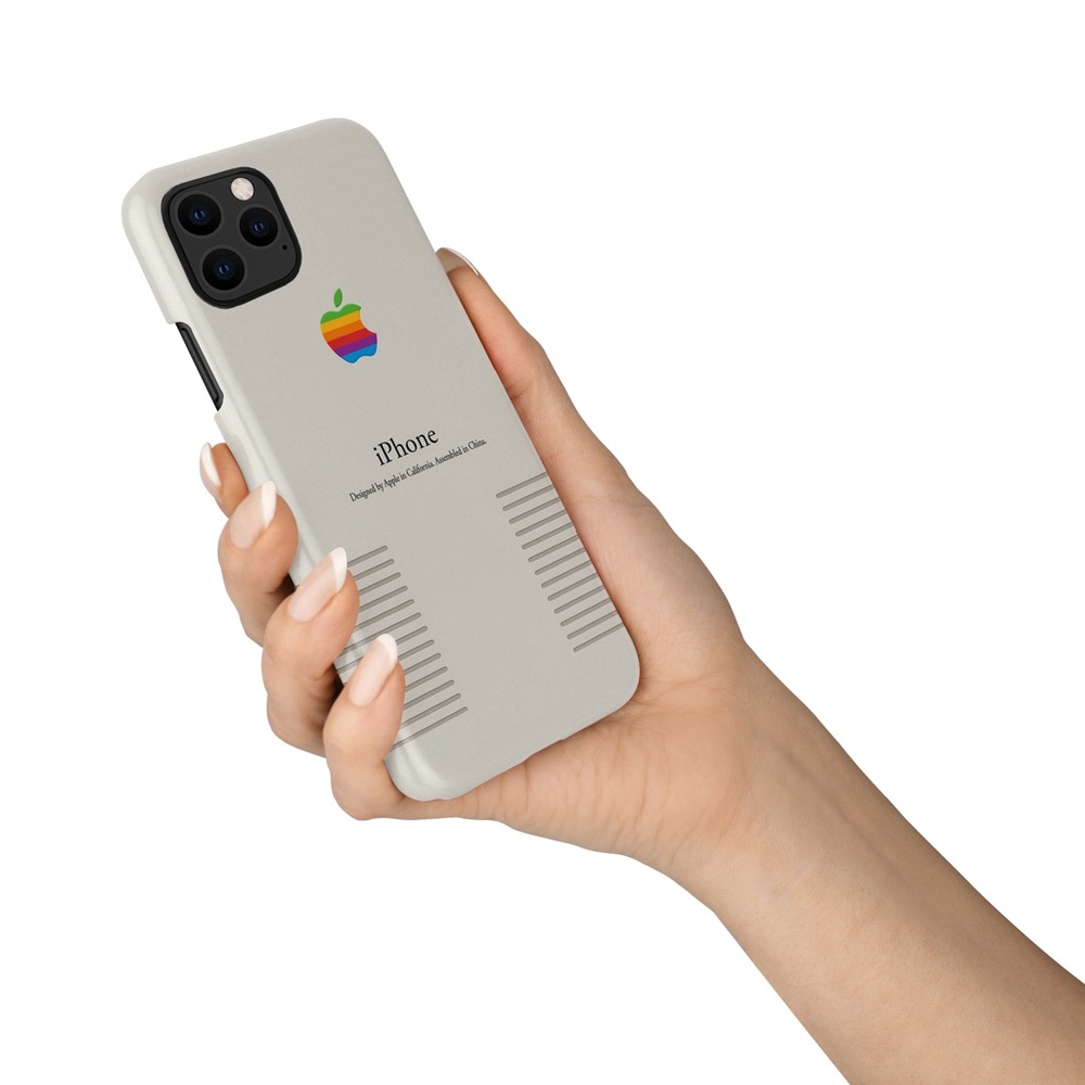 Beautiful White Retro Apple iPhone Case